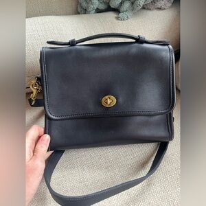 Navy vintage court coach